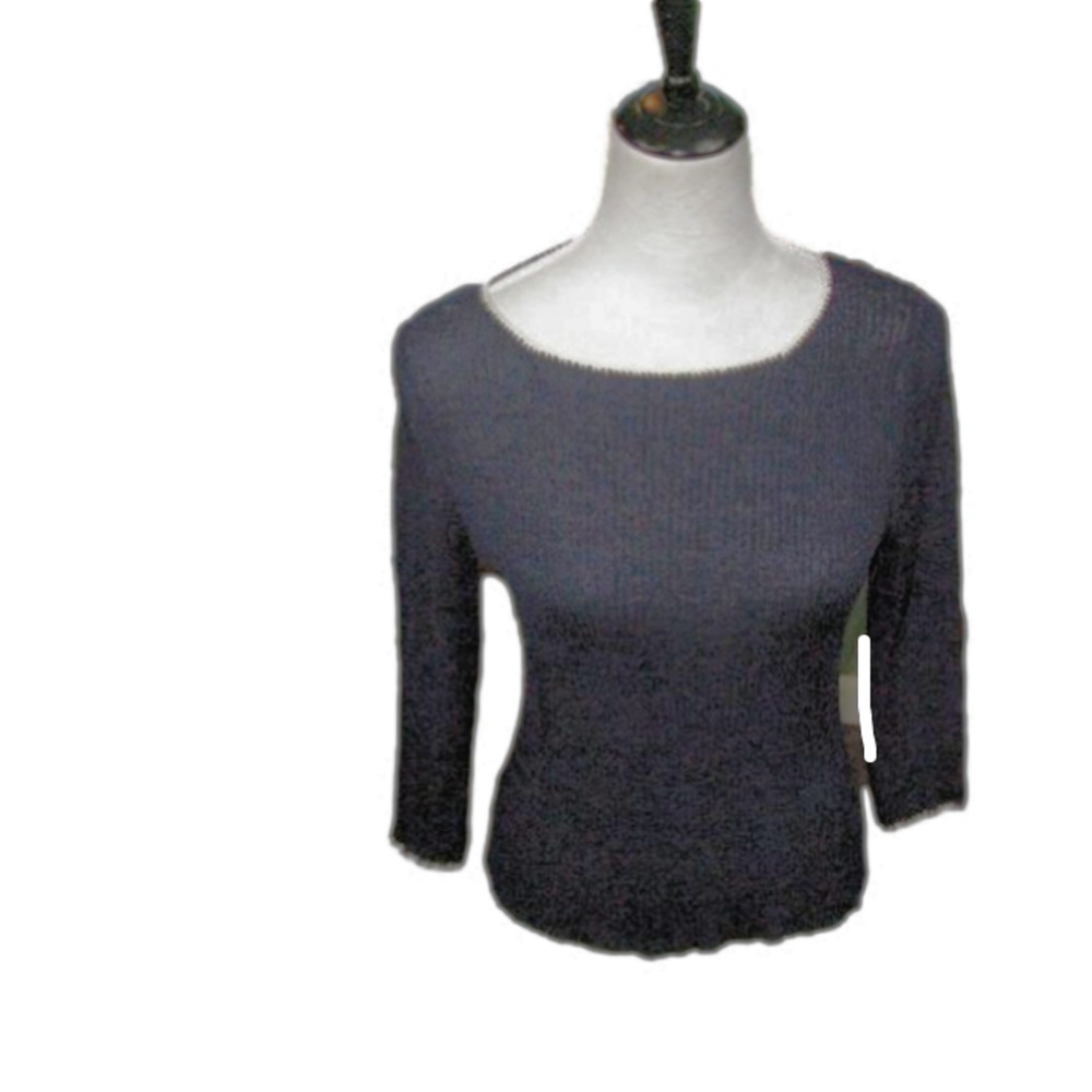 UNIFORM by JohnPaulRichard Navy Blue 3/4 Sleeve Sweater Size Medium